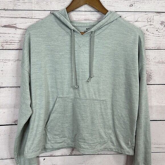 Nike Sweatshirt Womens Medium Grey Pull Over Yoga Jersey Crop Dri Fit Light Weig - Picture 2 of 10